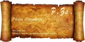 Pein Zsombor névjegykártya